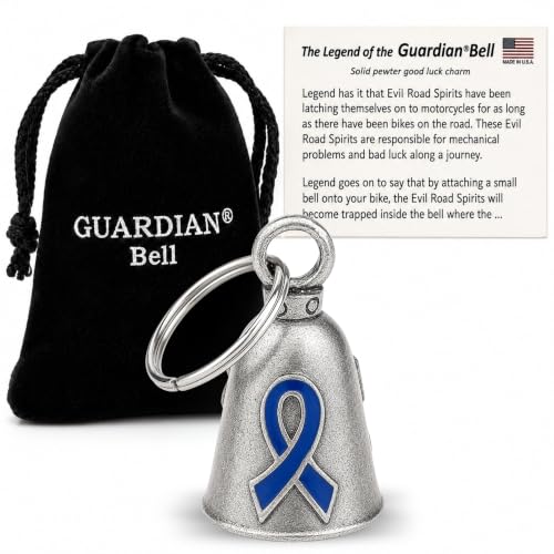 Image of Guardian Bell F ck Cancer Motorcycle Bell w /Keyring & Velvet Gift Bag | Lead-Free Pewter | Good Luck Gift | Made in USA