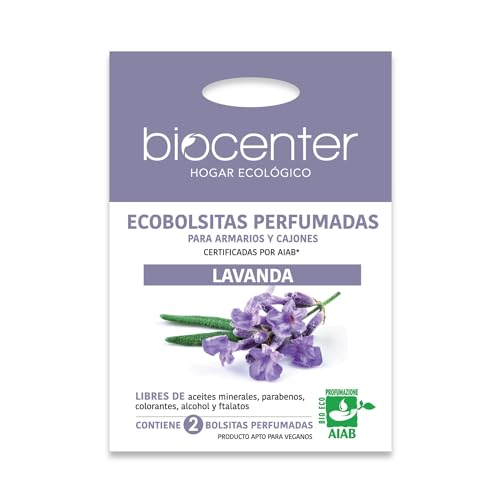 BIOCENTER Ambientador natural de Lavanda (2 unidades) - Certificado ecológico y vegano