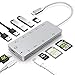 Produktbild Rozeda USB C Hub 11 in 1 Dex Station mit HDMI 4K,USB 3.0, Aufladung,Unterstützt SD/SDHC/SDXC/Micro sd/Kartenleser OTG Type C Dock Kompatibel with MacBook Pro 2017/2018,Samsung S8/S9