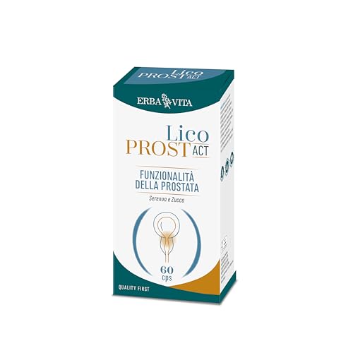 ERBA VITA Licoprost Act integratore alimentare con Licopene e Teupol10P (estratto di Ajuga reptans da colture cellulari) ricco in teupolioside - Formato 60 Capsule