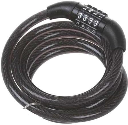 4 Digit Resettable Combination Bike Cable Self Coiling Bicycle Cable Cycle Lock ()-image-35