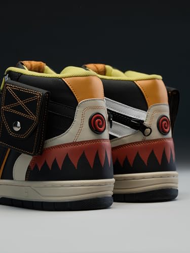 Image of The Souled Store Naruto Shippuden: Sasuke Men and Boys Purple PU Upper Lace Up High Top Sneakers