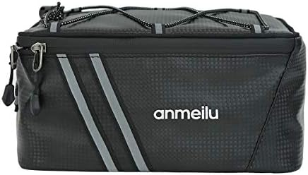 LOCAL LION Bike Bags for Rear Carrier 5L /8L Bike Trunk Bag Waterproof Large Capacity Portable Black