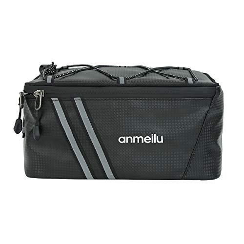 Locallion Bike Trunk Bag Bicycle Rack Bag 8L Bike Rear Seat Cargo Bag Bicycle Rack Trunk Panniers Bicycle Rear Rack Storage Luggage With Rain Cover #TOP2