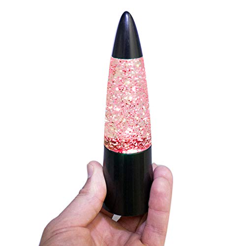 Playlearn Mini lámpara de lava con purpurina que cambia de color de 16 cm, lámpara de tornado para niños, decoración de dormitorio, lámparas de lava para adultos y niños, juguete sensorial