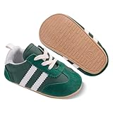Baby Boys Girls Non Slip Sneakers Slip On Breathable Flexible Infant Shoes Soft Lining Comfy First Walking Sock Shoes Green 12-18 Months