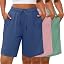 Blue, Pink, Light Green