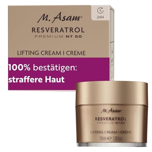 M. Asam Resveratrol Premium NT50 Lifting Crème XXL (100ml) – Anti Aging Crème mit Resveratrol für sichtbar geliftete Haut – Hyaluron, Feuchtigkeitscreme für jeden Hauttyp, für Männer und Frauen