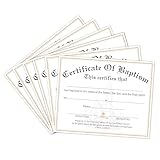 25 PCs Baptism Certificates for Church，8X10 Inches Baby Dedication Certificate, Blank Baby Dedication Certificates Paper Single-Sided Printed, Baby Dedication Christening Gifts for Girls Boys -A01