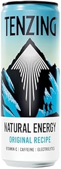 TENZING Natural Energy Drink, Plant Based, Vegan, & Gluten Free Drink, Original Recipe, 250ml (Pack of 24) - Packaging may vary