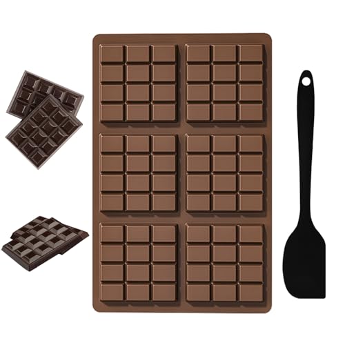 LEEWYOU Dubai Stampo per Cioccolato, Silicone, 3 x 4 x 3 cm, Prisma Rettangolare, Marrone