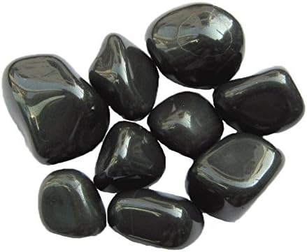 PAYAL Polished Black Pebbles Decorative Aquarium Landscaping Vase Filler Stones (5 lbs ,Random)