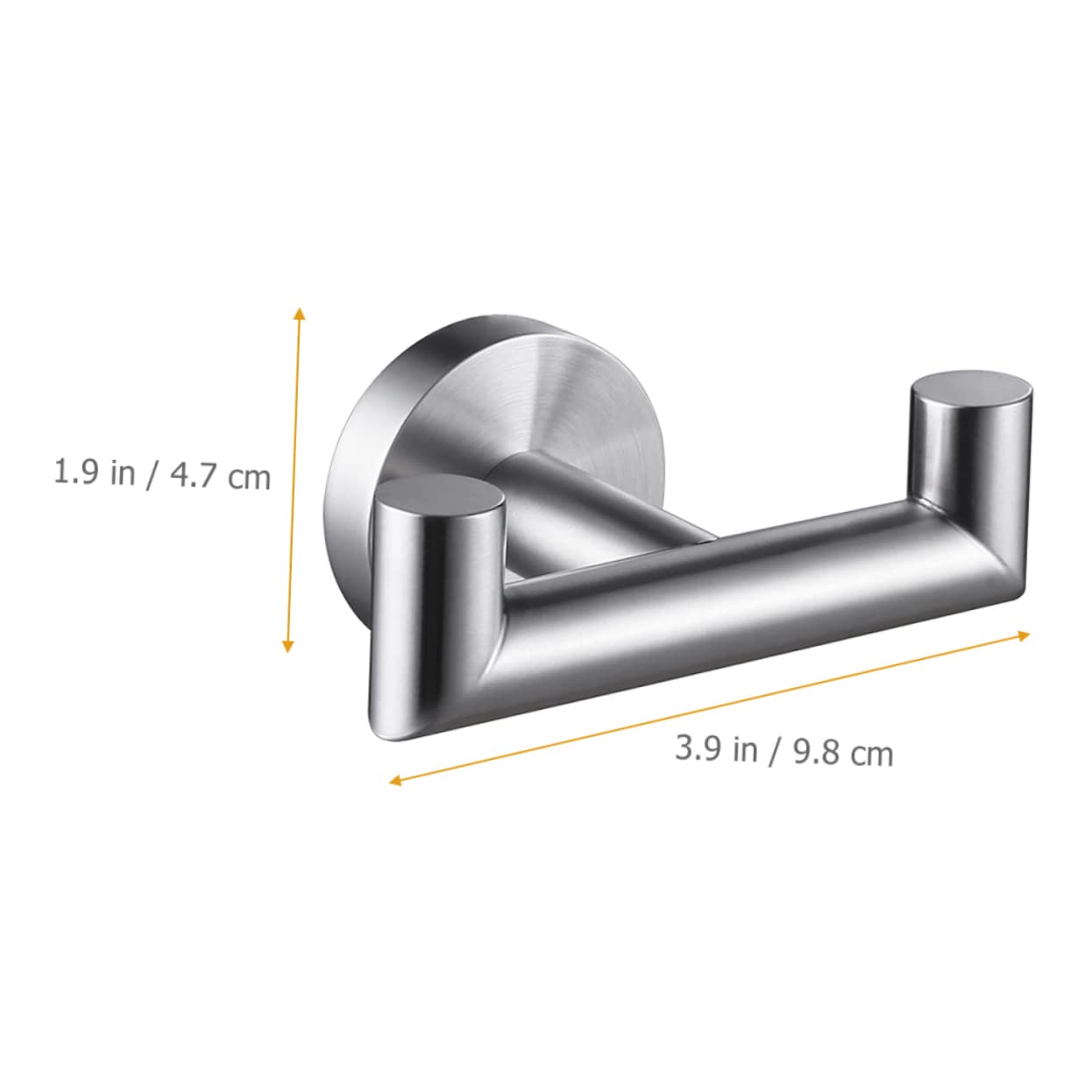 3piezas Colgador De Toallas De Acero Inoxidable Doble Gancho Murale Para Baño y Cocina Resistente y Duradero Diseño Práctico Para Ahorro De Espacio