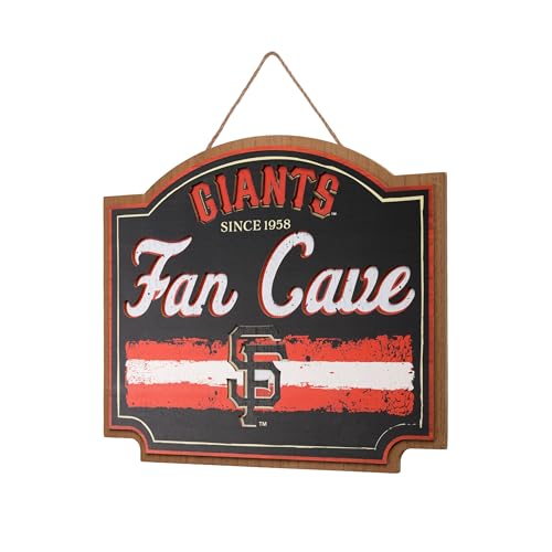 FOCO MLB Official Primary Logo Wordmark Established 15" Fan Cave Wall Sign (San Francisco Giants, One Size)