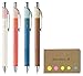 Pentel EnerGel Clena Retractable Liquid Gel Pen, Micro Fine Point 0.3mm Needle Tip, 4 Colors Ink, 5-Pack, Sticky Notes Value Set