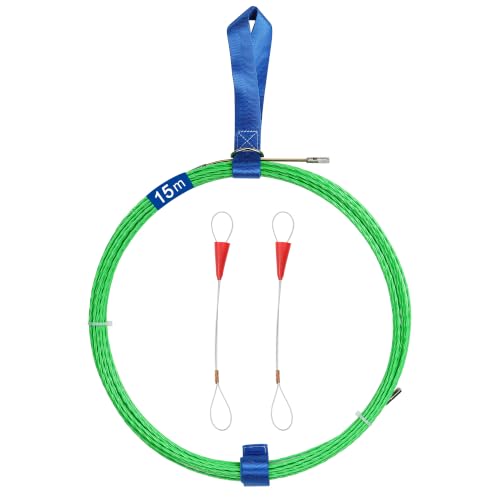 Image of QZATACAEN 15M 3.0mm Fish Tape Cable Puller,Fish Tape Wire Tool, Power Cable Pulling Tool,Suitable for Cable Routing in Pipeline Electrical installations