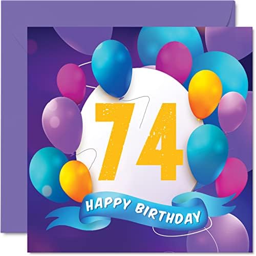 18th Birthday Card for Men Women - Balloon Party - Happy Birthday Cards for 18 Year Old Man Woman Brother Sister Son Daughter Grandson Granddaughter Cousin, 145mm x 145mm Bday Greeting Cards Gift