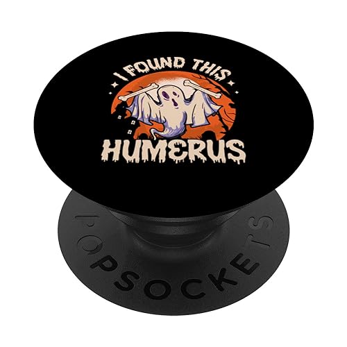 I Found This Humerus Funny Ghost Nurse Halloween Nursing PopSockets PopGrip Intercambiable