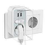 Función de Doble Protección: Este enchufe USB tiene un dispositivo de protector enchufe exterior, que puede evitar salpicaduras de agua, manchas de aceite y evitar que gente lo toque accidentalmente directamente. Una puerta de seguridad se encuentra en el interior para evitar que se afloje o se produzcan descargas eléctricas accidentales.