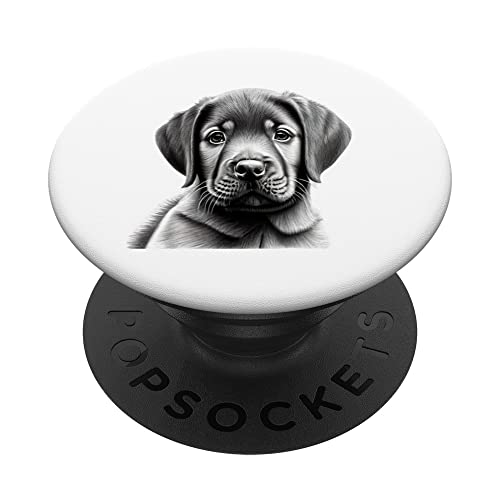 Adorable cachorro labrador retriever para amantes de las razas PopSockets PopGrip Intercambiable