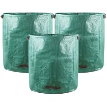Reusable Yard Waste Bags,132 Gallons Lawn And Leaf Bags,Heavy Duty Garden Bags,Standable Garden Waste Bag With 4 Handles, Camping Yard Recycling For Leaves 3 Pack