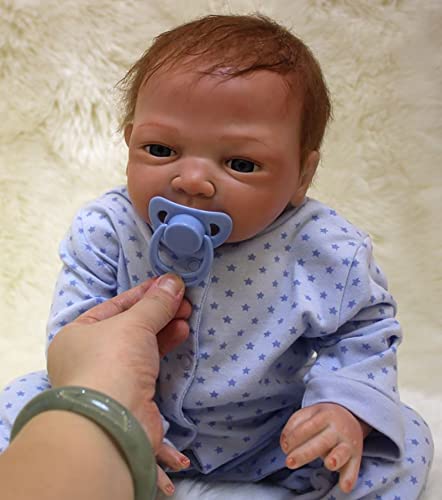 ZIYIUI 20 Pouces 50cm Poupée Bébé Reborn Garçon Silicone Souple Vinyle Corps Plein Réaliste Fait Main Vrai Vie Jouets Pas Cher Cadeaux de Vacances Reborn Toddler Doll