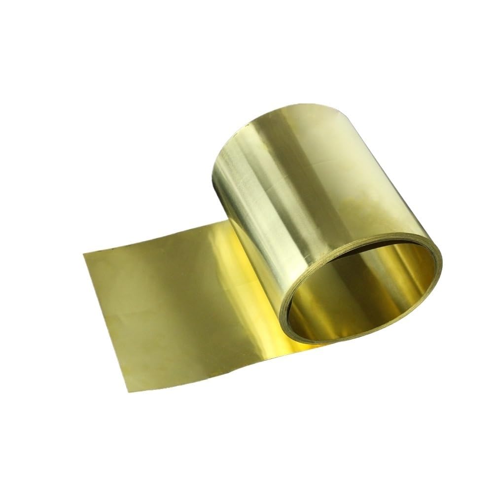 1 szt. 1-metrowa rolka cienkiej blachy mosiężnej - wysokiej czystości folia mosiężna, folia metalowa H62 do precyzyjnych instrumentów(0.4MM*1M*50MM)