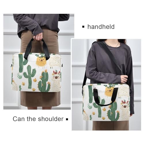Funda para portátil con diseño de llama y cactus, compatible 13-15.6 pulg miniatura 2