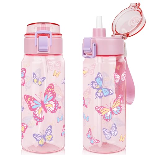 Tritan Kids Water Bottle for School, 18.6 Oz Toddler Water Bottle BPA-free