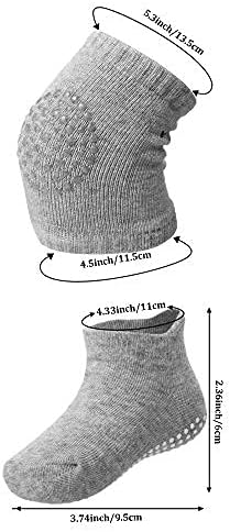 Miniatura 2 de Juego de 10 pares de rodilleras antideslizantes para bebés y calcetines antideslizantes para bebés, unisex para niños pequeños, calcetines