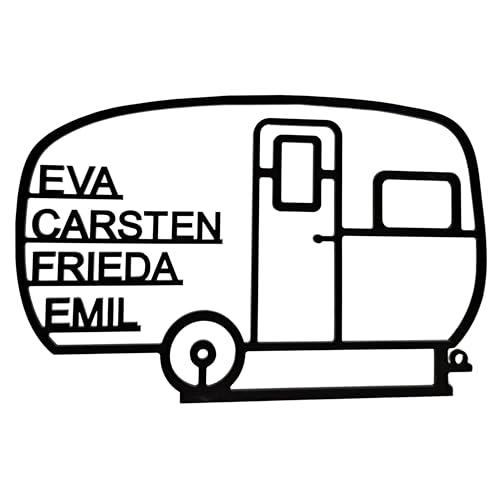 Wohnwagen mit Namen, aus Acrylglas oder Holz, personalisierte Deko...
