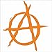 Jintora Aufkleber für Auto - Autoaufkleber - JDM - Die Cut - Anarchie - 108x99 mm - JDM - Die Cut - Bus - Fenster - Heckscheibe - Laptop - LKW - Tuning - orange