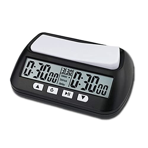 Chess Clock Digital Timer - Eacam 3 In 1 Count Down Game Timer with Delay Count Down up Alarm for International Chess Game Pro Players Board Games for All Ages