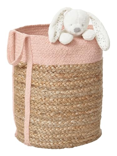 VERTBAUDET Panier en jute bicolore Calla osier/rose TU
