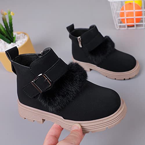 sfdgfhyf Nonslip Boots 3 to 12 Years Toddler Girls Shoes Fashion Solid Color Short Boots Non Slip Breathable Nude Women4