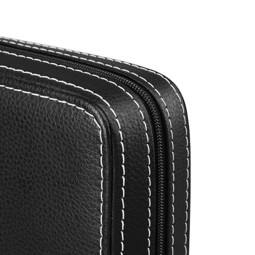 SONGMICS 8-Slot Portable Watch Box Travel Case Storage Organizer, Black UJWB50B