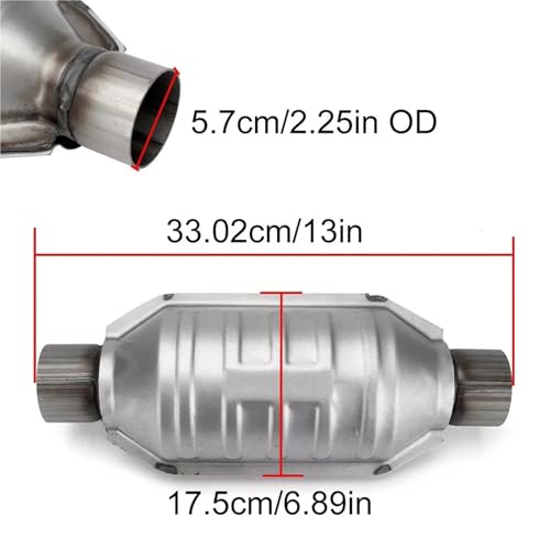 Convertidor catalítico universal de 2.25 pulgadas y 400 celdas con toma para sensor de oxígeno 3