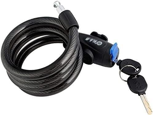 Ring Type Steel Cable Lock, Alloy Steel Lock with Mounting Bracket for Bike Security