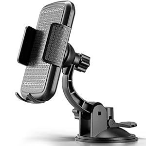 Bestrix Phone Car Holder for Dash & Windshield | Car Phone Holder Mount for Dashboard Compatible with iPhone 11Pro Xr Xs XS MAX X 8 8Plus 7 6Plus Galaxy Note S7 8 9 10 & All Smartphones up to 6.5″