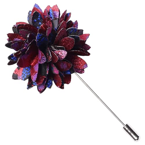 Image of GUSLESON 3.15 inch（8cm） Mens Floral Tie and Lapel Pin Necktie Hankerchief Cufflinks Set for Men