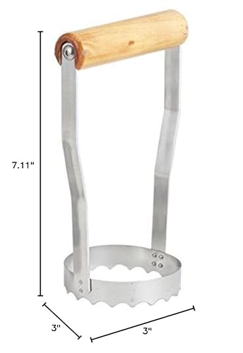 Kwik-kut Kwik Kut Deluxe Serrated Tooth Edge Manual Food Chopper, Stainless Steel Blade, 2.875-Inch Diameter x 7-Inches Tall, Made in the USA, natura - Thumbnail 2