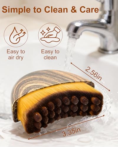 2Pcs Lymphatic Contour Face Brush,Lymphatic Drainage Massager with Super Soft Bristles,Face Sculpting Brush to Reduce Puffiness & Define Jawline,Dry Brush with Hypoallergenic Ergonomic — view 6