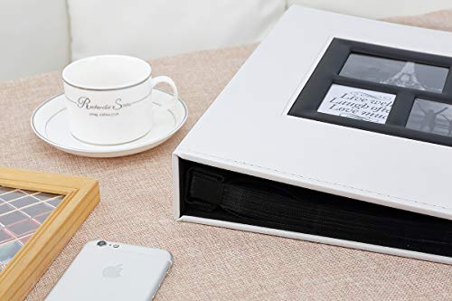 Benjia Fotoalbum, 500 Hüllen, 15,2 x 10,2 cm, extra groß, Ledereinband, Hochzeit, Familien-Fotoalbum, für 500 Fotos à 10… – Bild 4