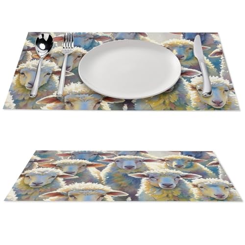 Sets de table en PVC lavables et antidérapants pour salle à manger - 2