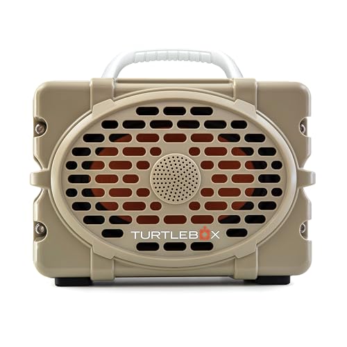 Image of Turtlebox Original Gen 3: Portable Outdoor Bluetooth Speaker - Ultra-Loud (120dB), Waterproof (IP67), Rugged, Impact-Resistant, 3-Day Battery | Party Mode: Unlimited Pairing Stereo, Tan /White