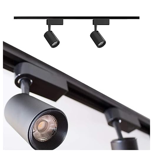 Kit Trilho Eletrificado Industrial Spot Preto Lampada Led 7W - 2, 3, 4, 6 ou 8 Spots Branco Quente Branco Frio Branco Neutro Luminario Decoração Bivolt (7w - 2 Spot Trilho 1m, Branco Quente)
