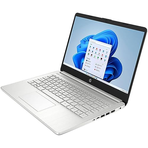 Image of HP 14 inch Laptop Computer, Intel Core i5-1135G7 up to 4.2GHz (Beat i7-1065G7), 32GB DDR4 RAM, 1TB PCIe SSD, 802.11AC WiFi, Bluetooth 4.2, Natural Silver, Windows 11 Home, BROAG Cable