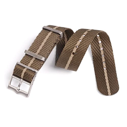 Bracelet montre nylon bleu anti irritation 20mm pour peau sensible