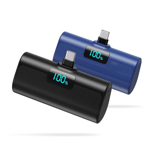 [2-Pack]Portable Charger for iPhone 17/16/15 Series,5200mAh PD USB C Power