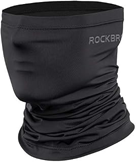 ROCK BROS Bandana Neck Gaiter Face Mask Headband Scarf Balaclava Headwear Black
